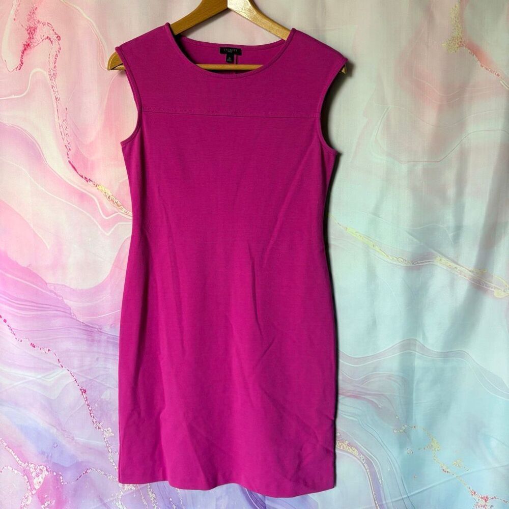 Talbots 2P Pink Magenta Sheath Dress Preppy Luxury Professional Old Money Classy